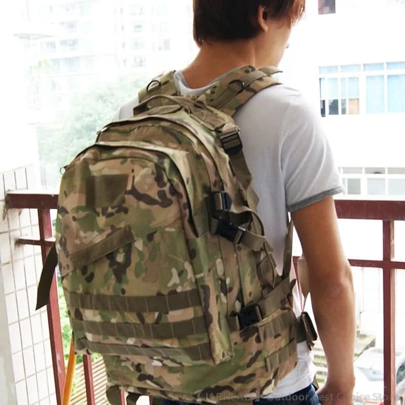 Outdoor Sport Camping Backpack Hiking Trekking School Bag Travel Cycling Walking Large Capacity Rucksack 3D Tactical Backpack - M & M Global