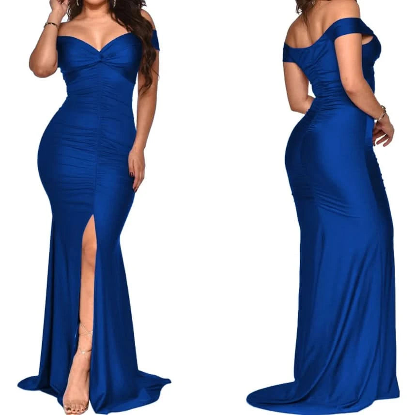 Women Long Dresses Sexy Backless Bodycon Evening Dresses Nightclub Maxi Dress Cocktail Birthday Party Welcome Prom Dress XSY039 - M & M Global