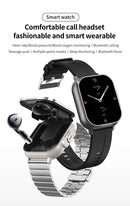 D8 2-In-1 Smartwatch with Headphone 2" Bt Call NFC Sleep Monitor Smart Watch Earbuds Compatible With iPhone Android 2025 - M & M Global