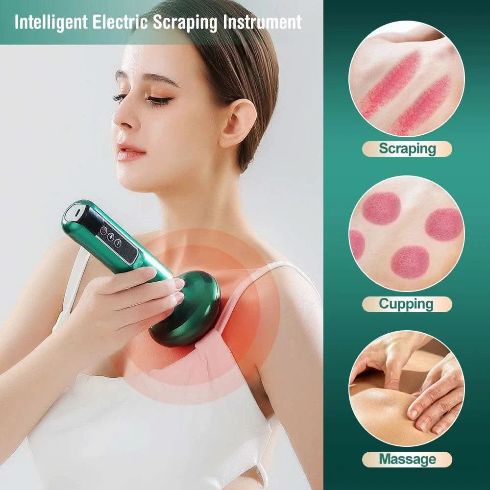 Chinese Electric Suction Vacuum Cupping Anti Cellulite Beauty Massager Glass Jars Anti Cellulite Cupping Vacuum Slimming Guasha - M & M Global