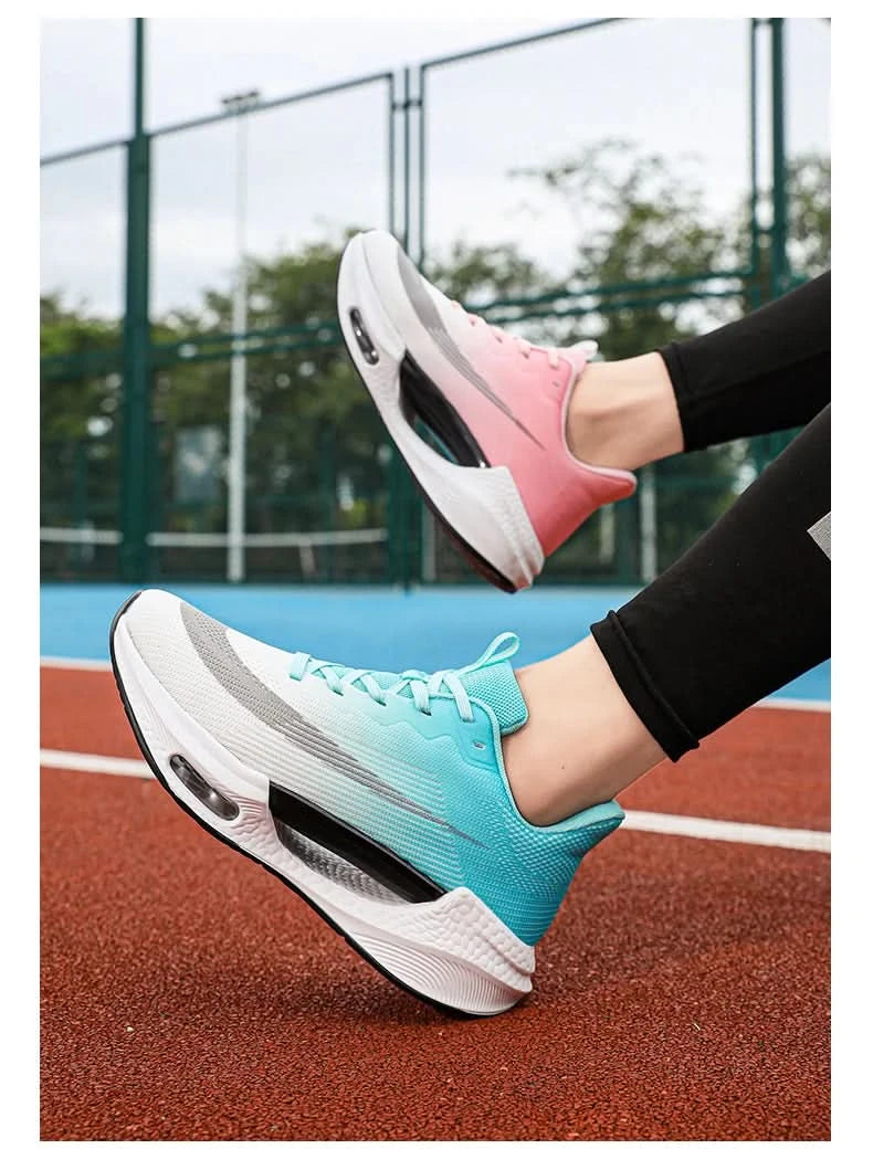 Men Running Sneaker Air Cushion Marathon Running Shoes Breathable Runner Trainers Women Platform Sports Shoes Speciality Sneaker - M & M Global