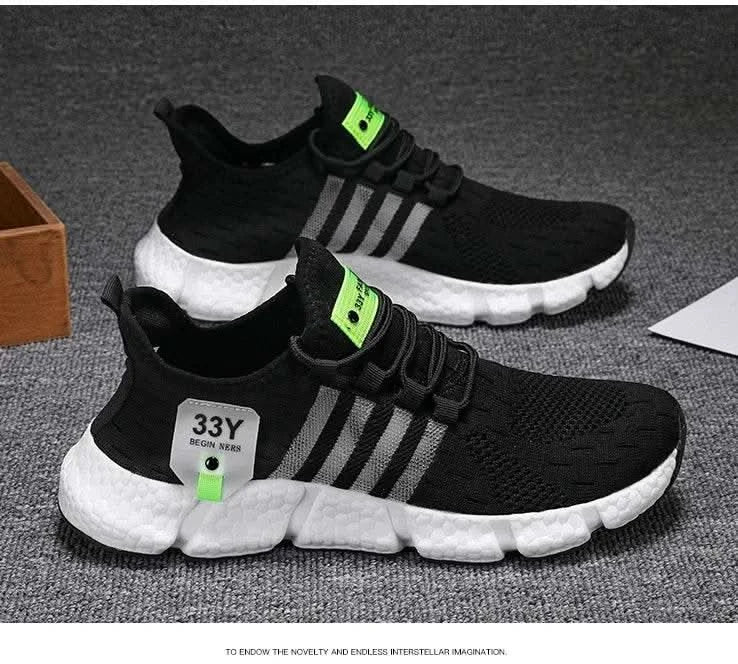 Breathable Mesh Men Shoes Trendy Lightweight Walking Flats Plus Size Male Tennis Sneakers Outdoor Running Fitness Shoes 2025 - M & M Global