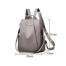 New fashion nylon solid color lightweight waterproof large capacity detachable shoulder strap multi functional women's backpack - M & M Global