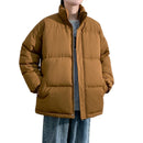 Winter Parka Men Brown Thick Warm Jackets Big Size Oversize Cotton Padded Windbreaker Outwear Waterproof Loose Coats
