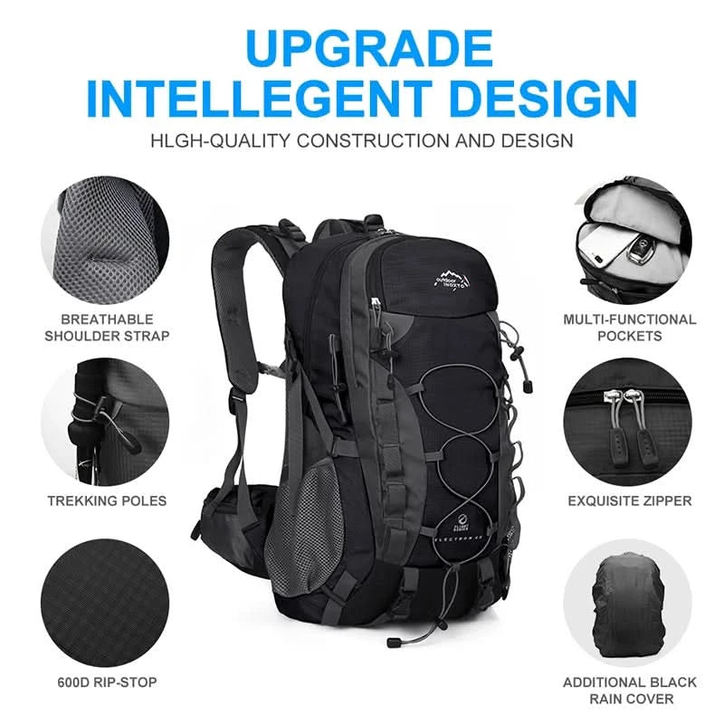 Hiking Backpack Storage Bag Sturdy 40 liter Bag Travel Tactical Backpack Trekking Backpack Hiking Camping Military Backpack - M & M Global