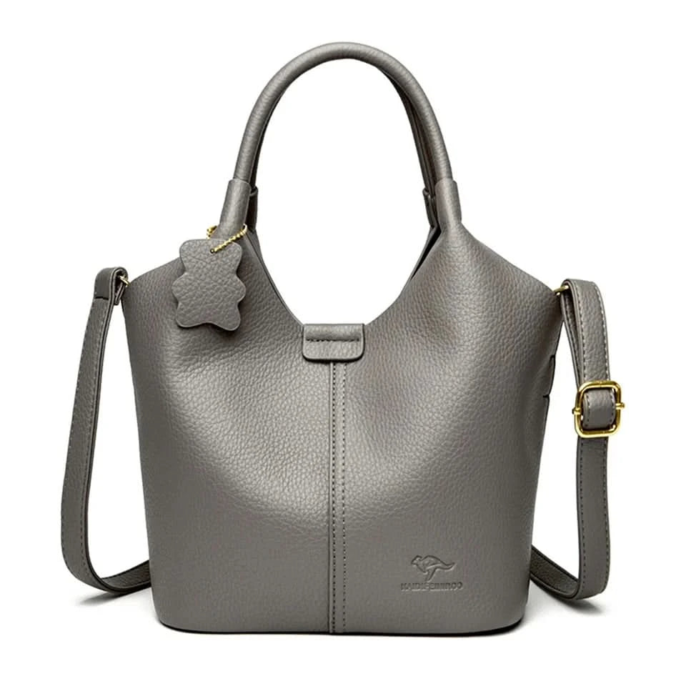 Soft Leather Handbags for Women Vintage Shoulder Bag Luxury Designer Ladies Large Capacity Bags Sac A Main - M & M Global