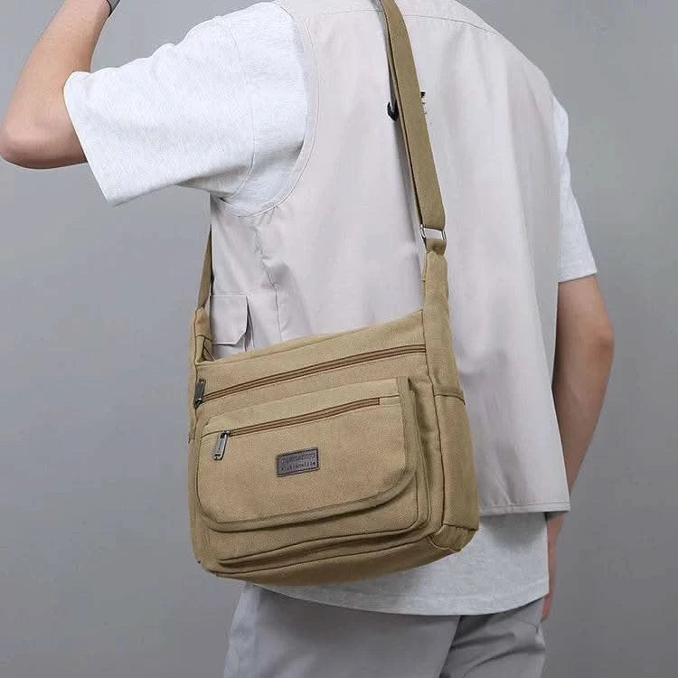 Casual shoulder bag, men's multi pocket crossbody bag, mailman bag, work bag, daily use - M & M Global