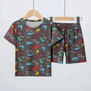 Summer CHILDREN'S Shorts and Short Sleeves 2-piece Cute Dinosaur Home Clothes Boys and Girls Casual Joker Suit. - M & M Global