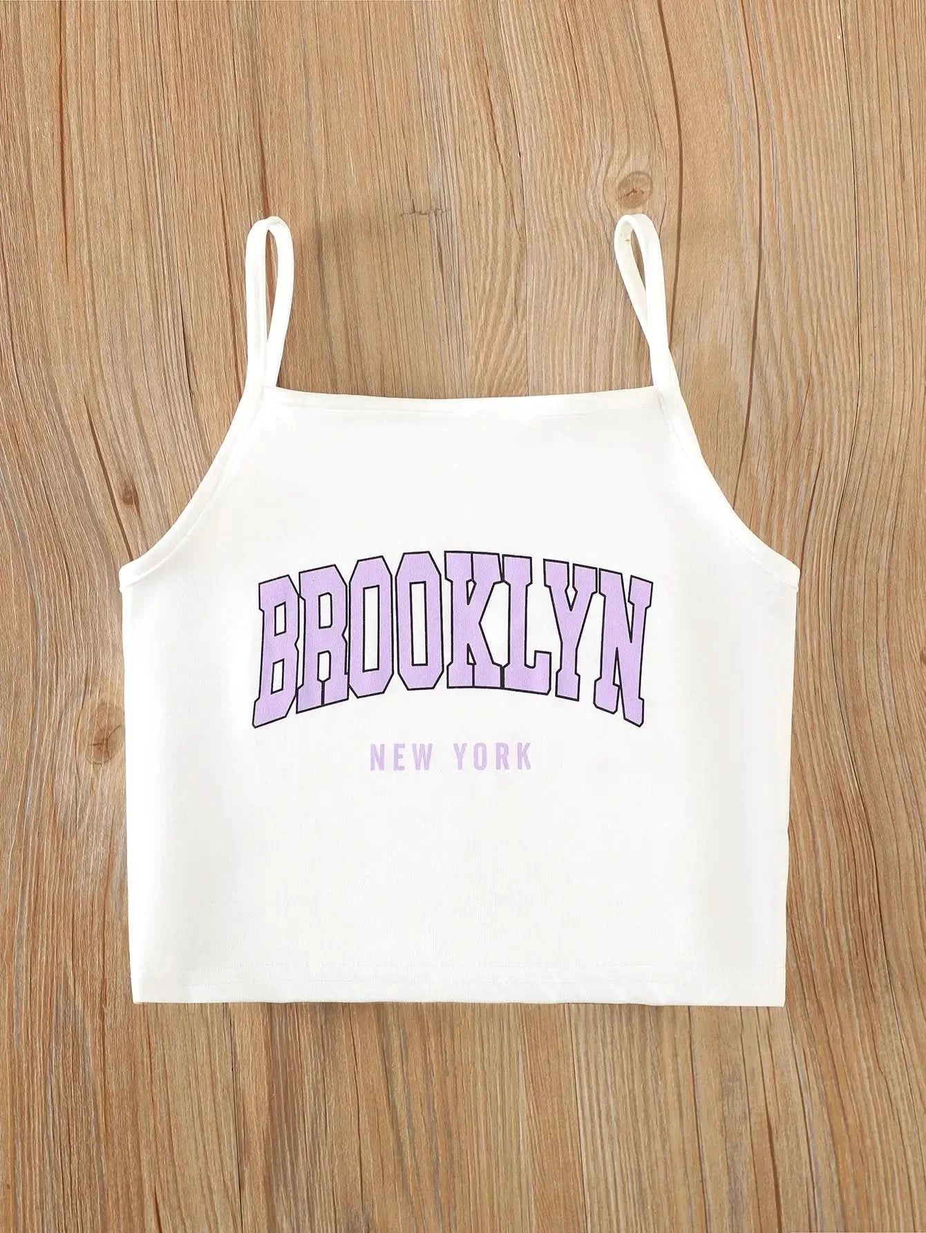 Girls Three-Piece Clothing New Breathable Summer Thin Fashion Short-Sleeved Mesh Top + Letter Printed Short Vest Suspender + Letter Printed Sports Shorts - M & M Global