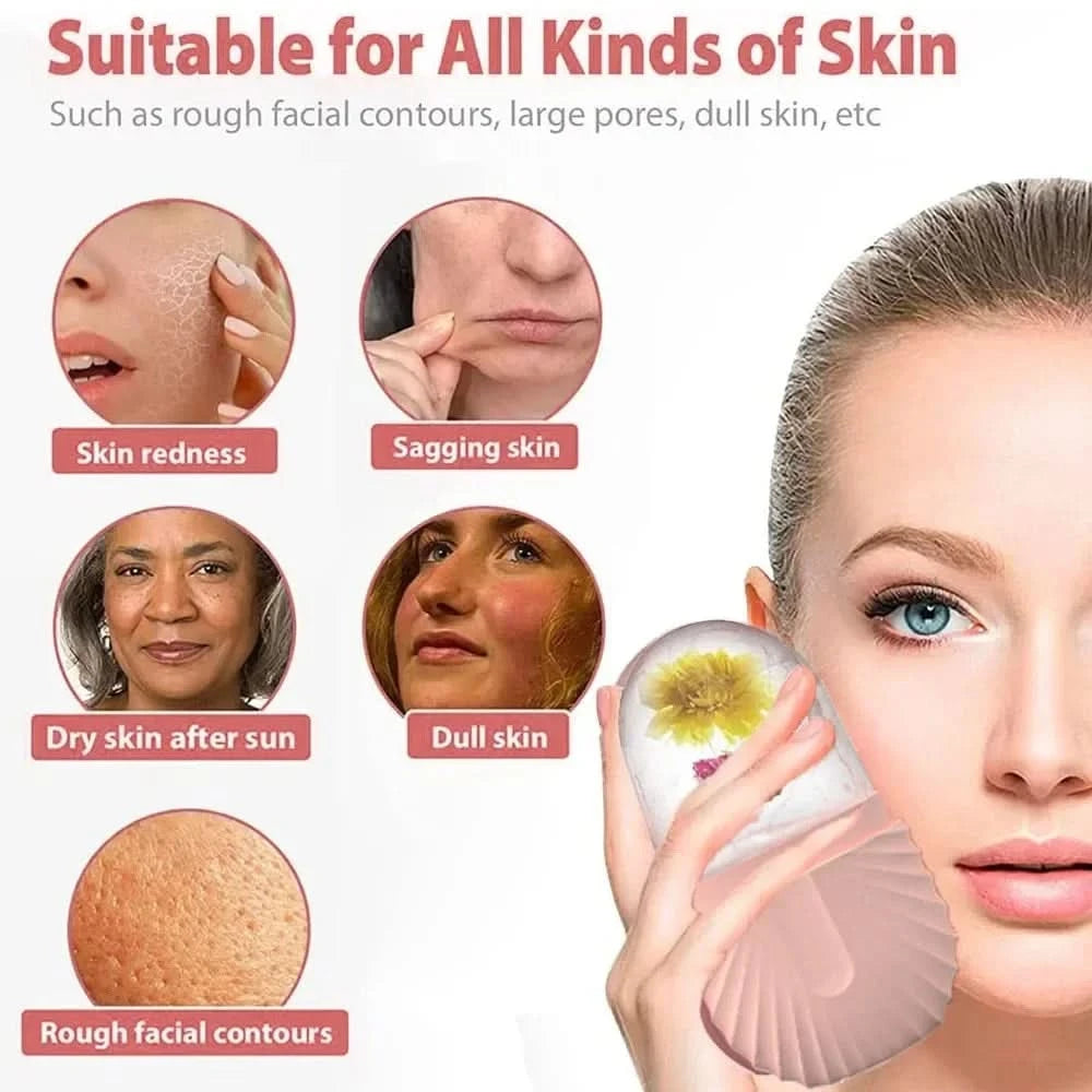Ice Facial Roller Skin Care Beauty Lifting Contouring Tools Ice Cube Trays Ice Globe Balls Face Massager Skin Care Tool - M & M Global