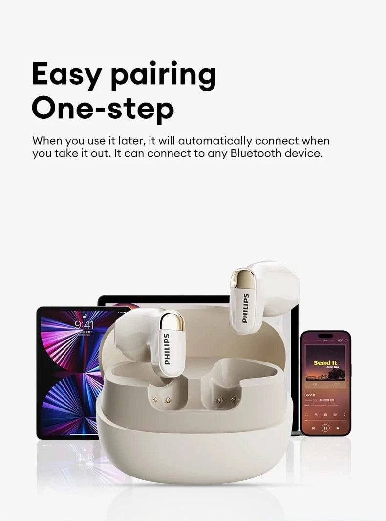 Choice Philips TAT2169 InEar Wireless Bluetooth 5.4 Earphones 3D Stereo Sound Waterproof Earbuds Game Sport Headset with Mic - M & M Global