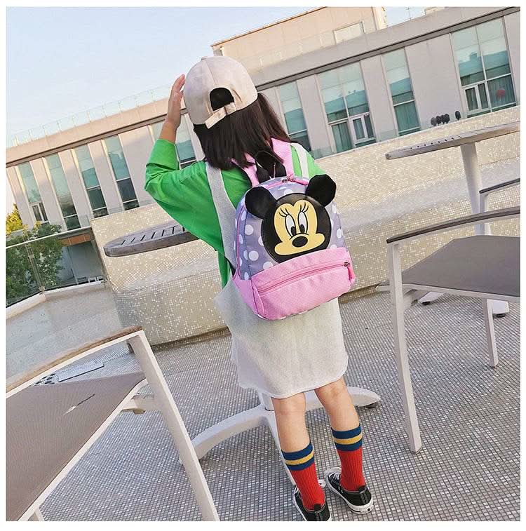Disney Cartoon Backpack For Baby Boys Girls Minnie Mickey Mouse Children Lovely Schoolbag Kindergarten Schoolbag Kids Gift - M & M Global