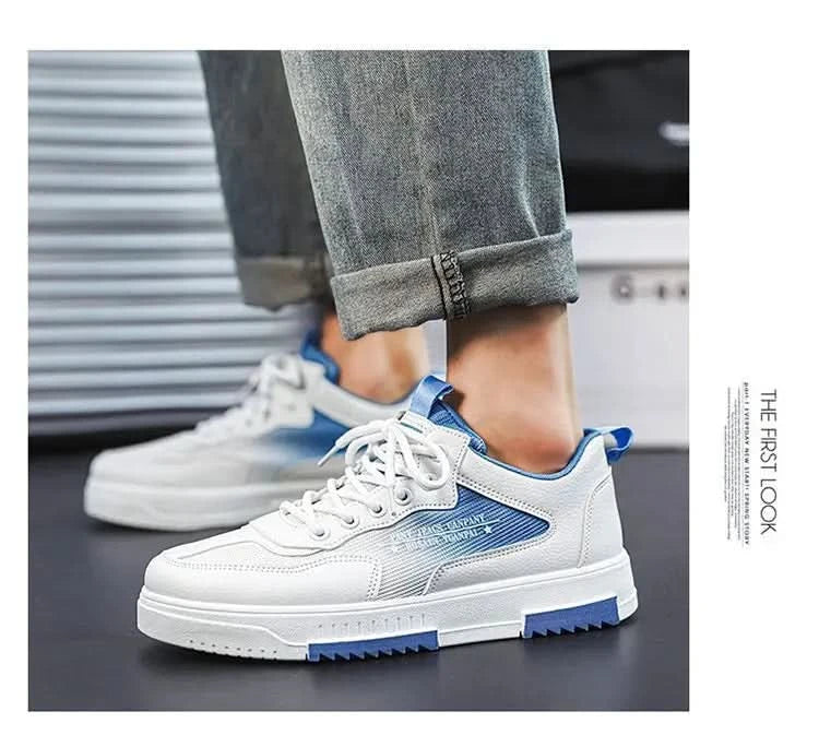 Versatile white shoes men's new 2025 summer casual breathable mesh board shoes fashionable sports height increasing men's shoes - M & M Global