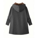 2025wish Women's Fleece Lined Hoodie Pure Color Long Sleeve Zipper Closure Comfortable Fit Sweatshirt for Autumn And Winter