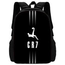 pcs set Football CR7 Star Child School Backpack with Lunch Bags Pencil Bags School Bags for R-Ronaldos Boys Girls Best Gift - M & M Global