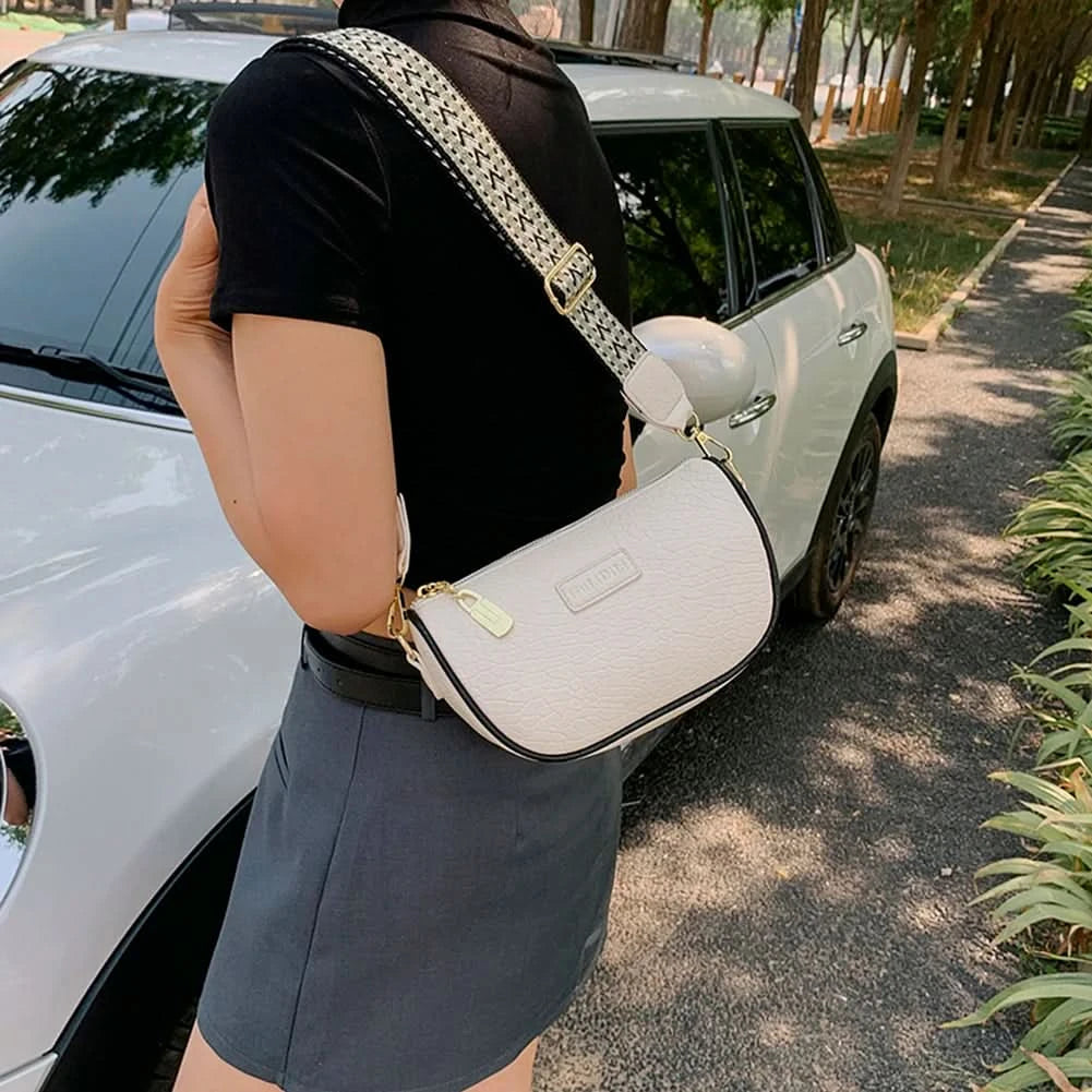 Solid Pu Leather Shoulder Bag Fashion Designer Handbags Messenger Bags For Women Casual Crossbody Bags Summer Travel Bag - M & M Global