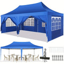 10x20 Pop Up Canopy Tent with 6 Sidewalls, Wedding Party Tent Outdoor Canopy UV50+ Waterproof Canopy Tent Outdoor Gazebo