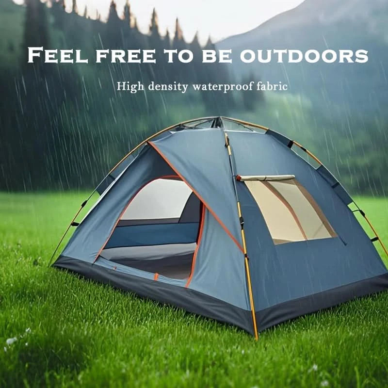 2-Person (blue)/4-Person (white), Extra-Large Tent with Mesh Screen, Lightweight Family Tent|Quick Setup for Park Picnics