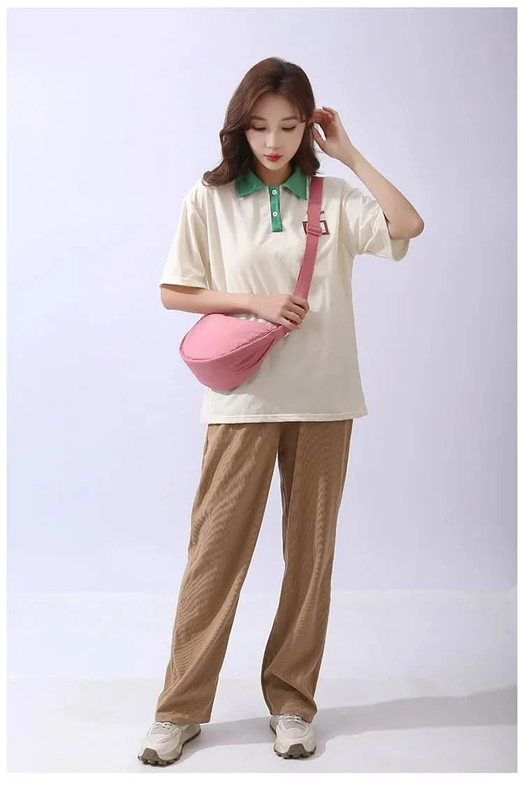 Simple Design Women's Messenger Bag Fashion Ladies Nylon Hobos Small Shoulder Bags Vintage Female Girls Purse Cloth Handbags - M & M Global