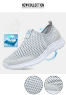 YRZL Men's Sneakers Breathable Mesh Men Casual Shoes Outdoor Non-Slip Big Size Loafers Walking Lightweight Male Tennis shoes - M & M Global
