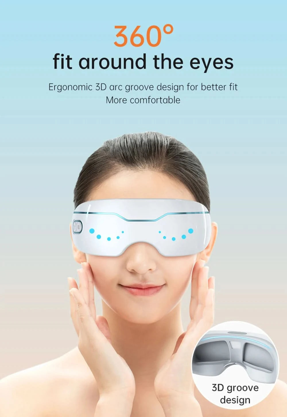 Electric Nano Steam Eye Massager Atomizing Eye Acupressure Massage Relieve Fatigue Dark Circles Improve Sleep Eye Care Machine - M & M Global