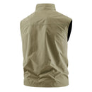 2025 Plus Size Vest Jacket for Men Summer New Sleeveless Jacket Waistcoat for Hiking Camping Fishing Wear Vests Big Pockets