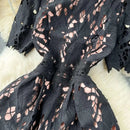 Elegant Flower Embroidery Lace Hollow Out Midi Dresses Women's 2025 Summer O Neck Short Sleeve Casual Long Dress Party Vestidos - M & M Global
