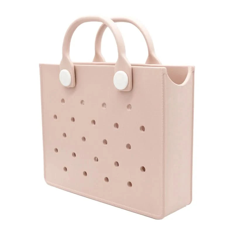 The orange guy Purple Women Fashion New EVA Punched Handbag Casual Waterproof Travel Tote Bag Fit Charms Outdoor Beach Bags - M & M Global