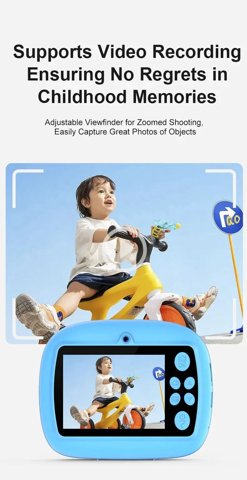 Smart Digital Dual Lens Selfie Camera Kids Toys Birthday Gift Kids Instant Print Camera Thermal Printer Video Recorder Portable - M & M Global