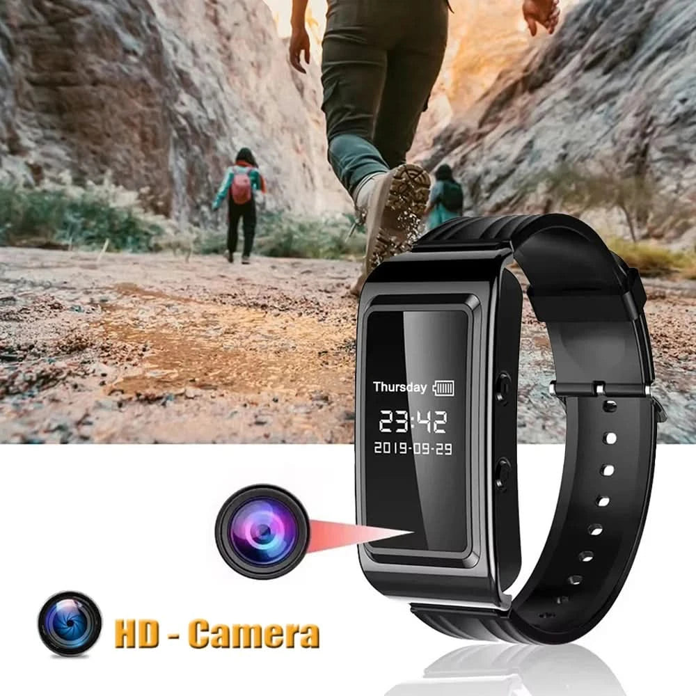 HD Mini Camera Watch 8-256GB Video Voice Recorder Bracelet USB Flash Driver Dictaphone Noise Reduce Sound Recording Wristband - M & M Global
