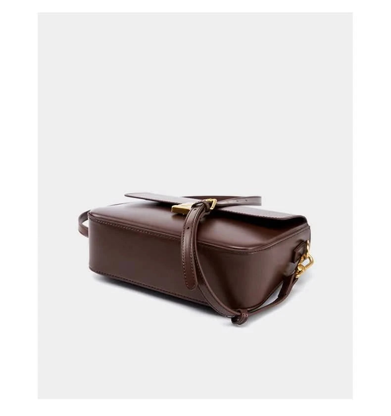 Genuine leather tofu bag large capacity high-end sense one-shoulder armpit commuting practical cowhide crossbody women's bag - M & M Global