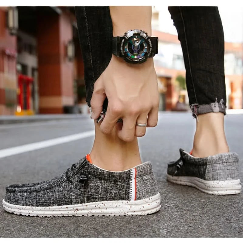 Men Canvas Shoes Lightweight Loafers Breathable Men Casual Shoes Male Vulcanized Shoe Driving Shoes Plus Size 48 Slip on Flats - M & M Global