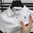 100% pure cotton high-end men's short sleeve summer new comfortable and breathable polo shirt designer brand embroidered T-shirt