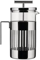 9094/8 - Design Press Filter Coffee Maker, 18/10 Stainless Steel, Mirror Polished and Glass, 8 Cups,Silver - M & M Global