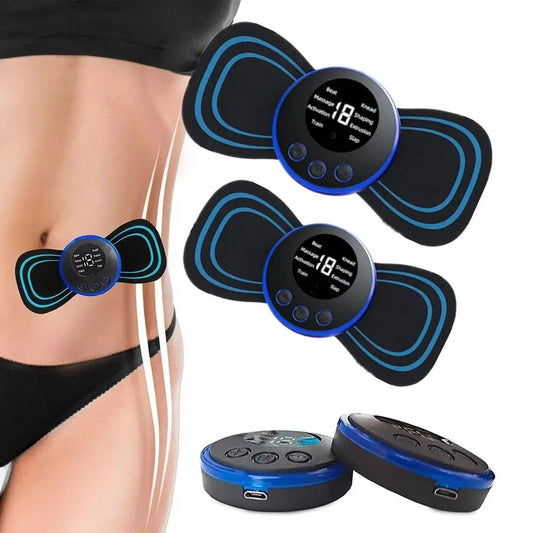 Neck Massager LCD Display EMS Electric Cervical Massage Patch Low-Frequency Pulse Muscle Stimulation Pad For Relaxation - M & M Global