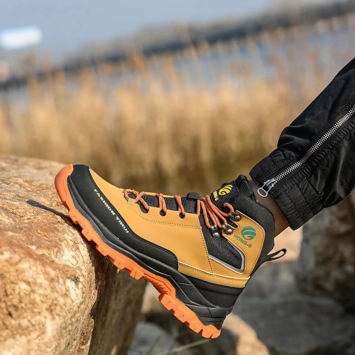 Safety Shoes Men Work Sneakers Indestructible Shoes Anti-smash Puncture-Proof Protective Shoes Steel Toe Construction Work Boots