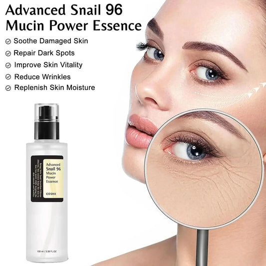 Snail Mucin 96% Korean Skin Care Facial Essence Fading Fine Lines Repair Essence Firming Facial Snail Brightening Anti-Aging - M & M Global