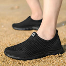 YRZL Men's Sneakers Breathable Mesh Men Casual Shoes Outdoor Non-Slip Big Size Loafers Walking Lightweight Male Tennis shoes - M & M Global
