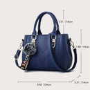 Embroidery Messenger Bags Women Leather Handbags Bags for Women Sac a Main Ladies hair ball Hand Bag - M & M Global