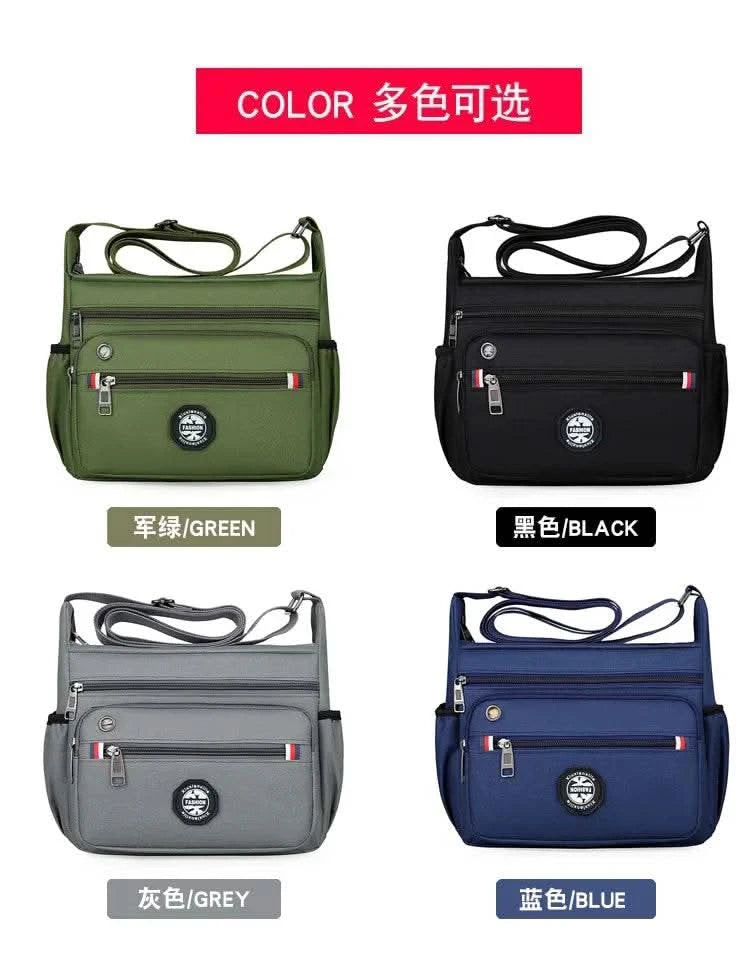 Business Fashion Men's Shoulder Bag Women's Crossbody Bag Large Capacity Multipurpose Travel Bags Tool Bag Oxford Cloth Material - M & M Global