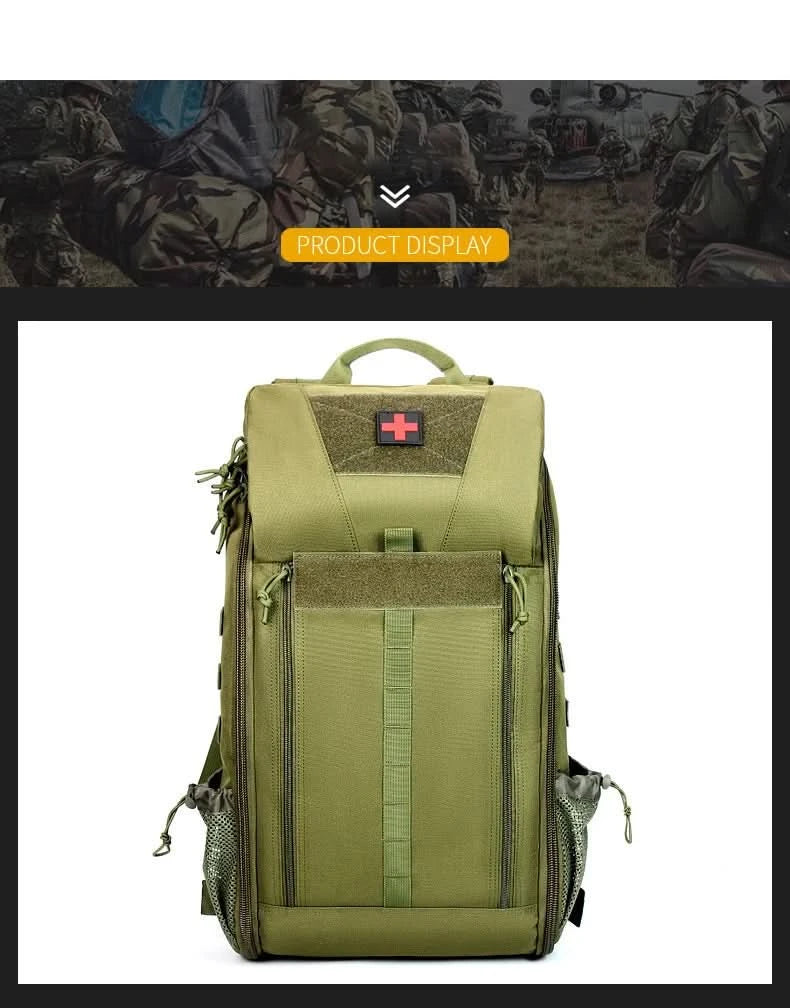 Tactical Outdoor Medical Backpack Large Capacity Camping Mountaineering Backpack Emergency Bag Multi-functional Storage Bag - M & M Global