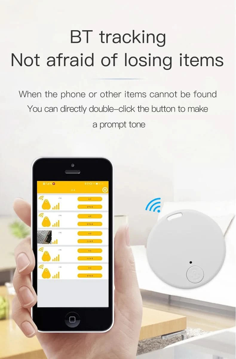 Mini GPS Locator AntiLost Alarm Wallet Keychain Smart Tag Bluetooth-Compatible Tracer Keychain Dog Pet Child Tracker Key Finder - M & M Global