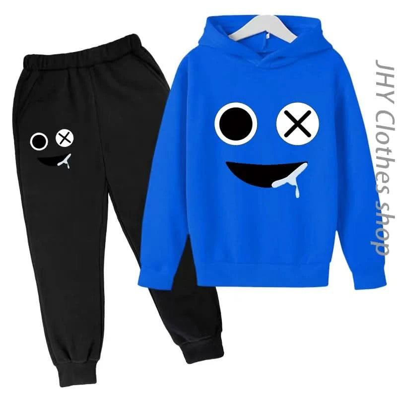 Children Set Boys Girls Kids rain Clothing  Sweatshirt 3-12 Years Toddler Printing Spring Sports game Leisure Time Hoodies - M & M Global