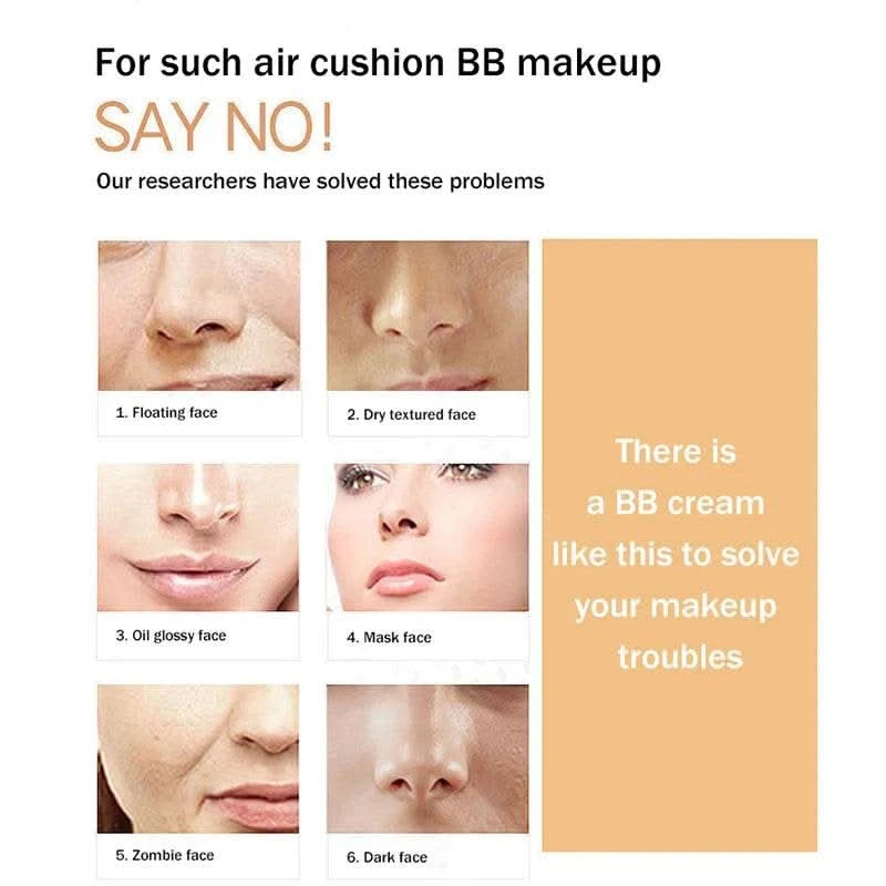 Air Cushion BB Cream Butterfly Powder Puff Moisturizing Foundation Concealer Whitening Oil-control Waterproof Makeup Cosmetics - M & M Global