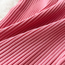 Summer Elastic Women Solid Knit Dress Summer Rose Red Retro Loose Sundress Sets 2024 bodycon Streetwear Sheer Beach Long Dress - M & M Global