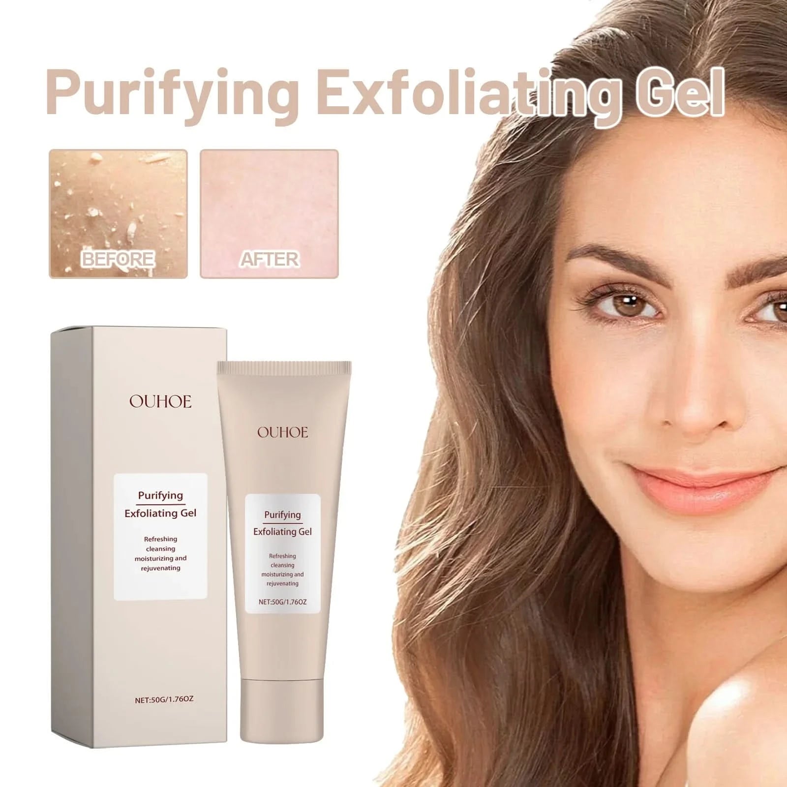 Face Deep Cleaning Exfoliating Gel Skin Care Whitening Moisturizer Repair Facial Scrub Skin Care 50g - M & M Global