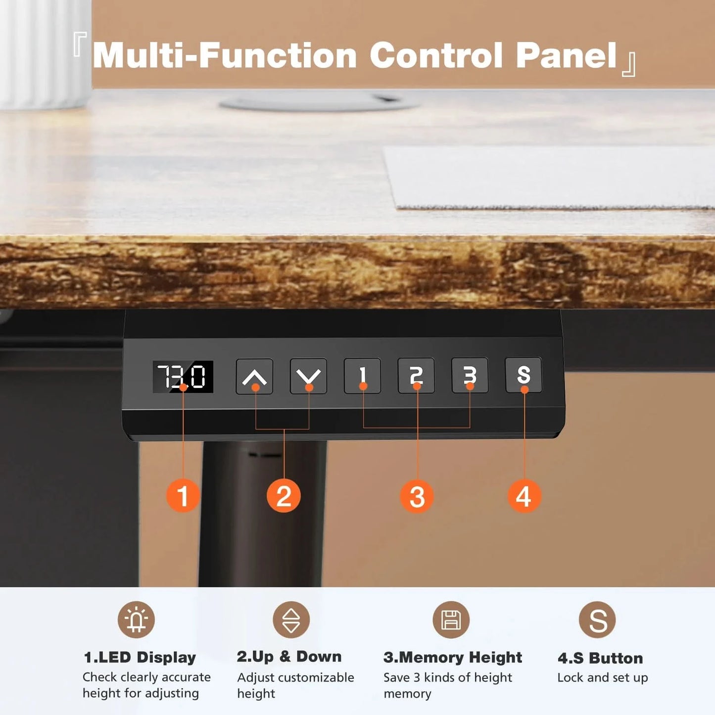 JHK Electric Desk Height Adjustable 63x24 Inch Stand Up Sit Stand Computer Workstation Ergonomic Work Table For Home Office