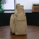 Men's Multi Pocket Casual Shoulder Bag - Adjustable Shoulder Strap, Zipper Closure, Ideal for Daily Commuting - M & M Global