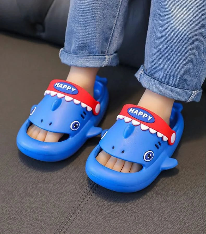 Megalodon Shark Slippers Summer EVA Waterproof Anti-slip Garden Shoes Boys And Girls Outdoor Casual Beach Sandals For Kids - M & M Global
