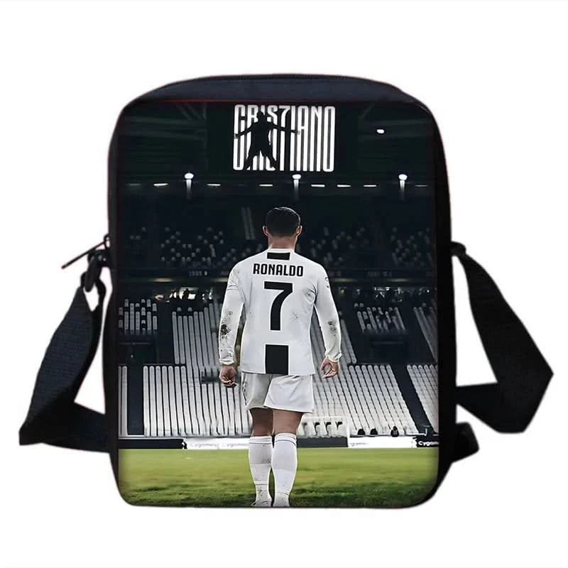 pcs set Football CR7 Star Child School Backpack with Lunch Bags Pencil Bags School Bags for R-Ronaldos Boys Girls Best Gift - M & M Global